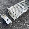 stainless steel linear drain end -100 mm wide 50 mm deep