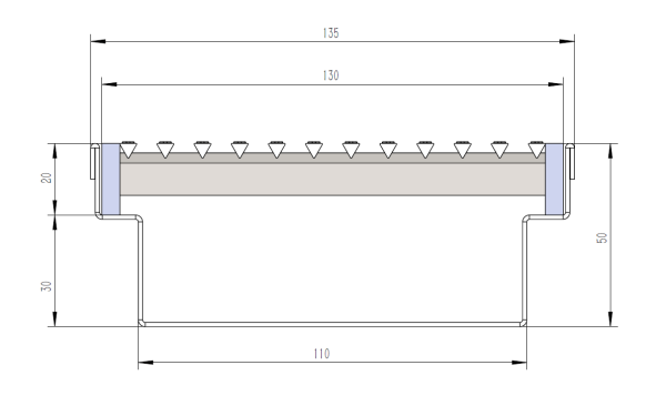 Slip resist linear drain drawing