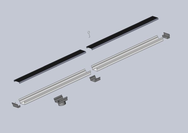 stainless steel linear drain joint together