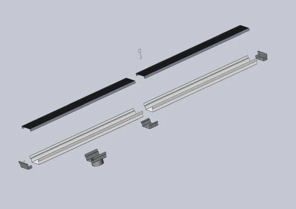 stainless steel linear drain joint together