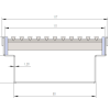 117 mm width stainless steel linear drawing