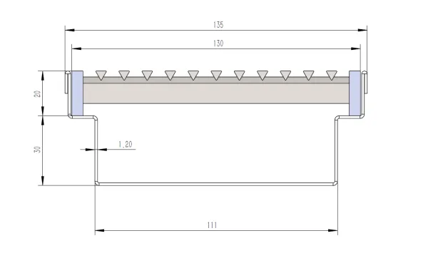 stainless steel linear drain for vehicle drawing