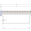 Stainless steel linear drain 135 mm wide