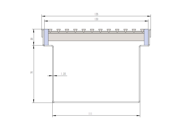 stainless steel linear drain 90 mm deep drawing