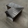 Stainless steel linear drain 90 mm deep passing car corner