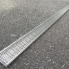 Heel guard linear drain 85 mm wide 25 mm deep