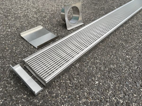 heel guard drain 100 mm wide 25 mm deep