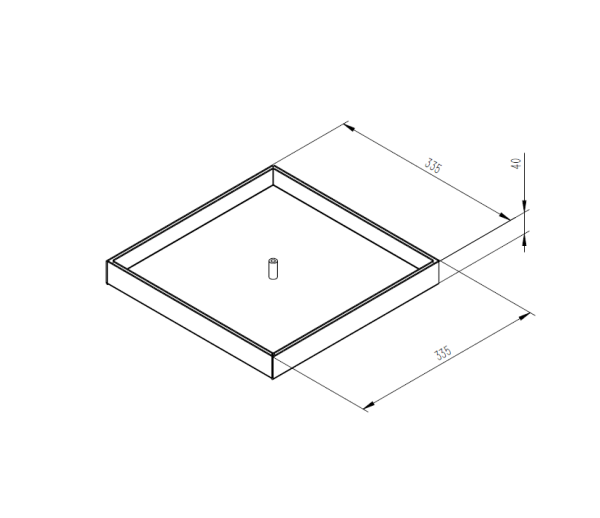 skimmer lids 335 mm drawing